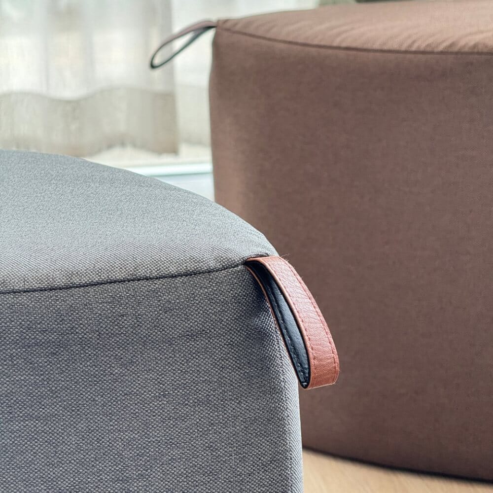 สตูลทรงสามเหลี่ยม RENITA HOME PEBBLE STOOL สีครีม 40x40ซม._7